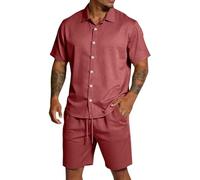 Maillot homme manches courtes, set plage été décontracté