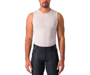 Maillot Intérieur Sans Manches Castelli Pro Mesh 2.0 Blanc, Taille S