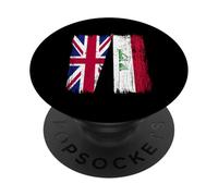 Maillot Irak avec demi-drapeau britannique irakien PopSockets PopGrip Adhésif