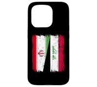 Maillot iranien irakien demi-drapeau iranien Coque pour iPhone 15 Pro