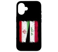 Maillot iranien irakien demi-drapeau iranien Coque pour iPhone 16