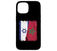 Maillot Israël Maroc Demi Drapeau Israélien Patrimoine Marocain Coque pour iPhone 15