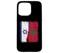 Maillot Israël Maroc Demi Drapeau Israélien Patrimoine Marocain Coque pour iPhone 15 Pro Max