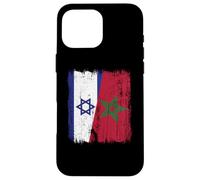 Maillot Israël Maroc Demi Drapeau Israélien Patrimoine Marocain Coque pour iPhone 16 Pro Max