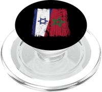 Maillot Israël Maroc Demi Drapeau Israélien Patrimoine Marocain PopSockets PopGrip pour MagSafe