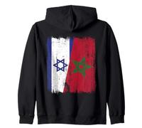 Maillot Israël Maroc Demi Drapeau Israélien Patrimoine Marocain Sweat à Capuche
