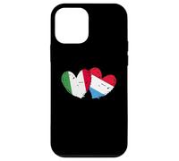 Maillot Italie Luxembourg Drapeau Coeurs Italien Luxembourgeois Coque pour iPhone 12 mini