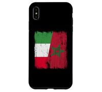 Maillot Italie Maroc Demi Drapeau Italien Patrimoine marocain Coque pour iPhone XS Max