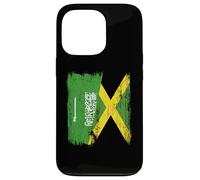 Maillot Jamaïque Demi Drapeau Arabie Saoudite Jamaïque Coque pour iPhone 13 Pro