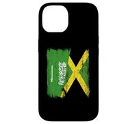 Maillot Jamaïque Demi Drapeau Arabie Saoudite Jamaïque Coque pour iPhone 14