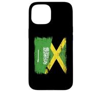 Maillot Jamaïque Demi Drapeau Arabie Saoudite Jamaïque Coque pour iPhone 15