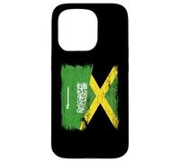 Maillot Jamaïque Demi Drapeau Arabie Saoudite Jamaïque Coque pour iPhone 15 Pro