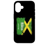 Maillot Jamaïque Demi Drapeau Arabie Saoudite Jamaïque Coque pour iPhone 16