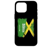 Maillot Jamaïque Demi Drapeau Arabie Saoudite Jamaïque Coque pour iPhone 16 Pro Max
