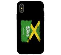 Maillot Jamaïque Demi Drapeau Arabie Saoudite Jamaïque Coque pour iPhone X/XS