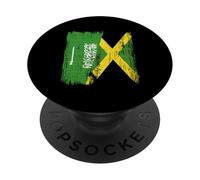 Maillot Jamaïque Demi Drapeau Arabie Saoudite Jamaïque PopSockets PopGrip Adhésif