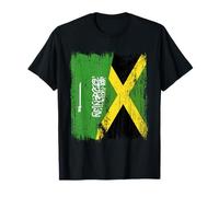 Maillot Jamaïque Demi Drapeau Arabie Saoudite Jamaïque T-Shirt