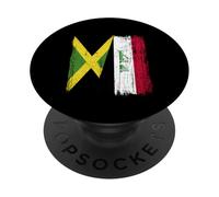 Maillot Jamaïque Irak Demi Drapeau Jamaïque Irak PopSockets PopGrip Adhésif