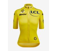 Santini Tour De France Avec Zwift Yellow 2025 Short Sleeve Jersey Jaune M Femme Yellow