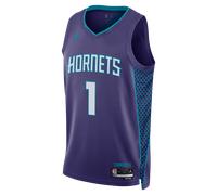 Maillot Jordan Dri-FIT NBA Swingman Charlotte Hornets Statement Edition pour homme New Orchid XXL