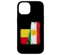 Maillot kurde Belge Demi-Drapeau du Kurdistan de Belgique Coque pour iPhone 14