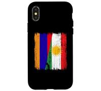 Maillot kurde d'Arménie avec Demi-Drapeau du Kurdistan Coque pour iPhone X/XS