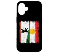 Maillot kurde de Berlin avec Demi-Drapeau de la Capitale Allemande Coque pour iPhone 16