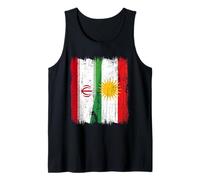 Maillot kurde iranien Demi-Drapeau du Kurdistan iranien Débardeur
