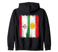 Maillot kurde iranien Demi-Drapeau du Kurdistan iranien Sweat à Capuche