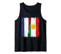 Maillot kurde néerlandais avec Demi-Drapeau du Kurdistan des Pays-Bas Débardeur