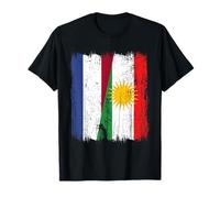 Maillot kurde néerlandais avec Demi-Drapeau du Kurdistan des Pays-Bas T-Shirt