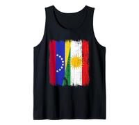 Maillot kurde vénézuélien avec Demi-Drapeau du Kurdistan du Venezuela Débardeur