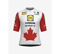 Maillot Lidl-Trek 2026 Canadian National Champion manches courtes blanc rouge - Coupe Classic - XL