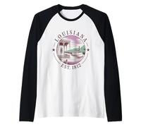Maillot Louisiana Boho State 1812 Riverfront Jazz Steamboat Manche Raglan