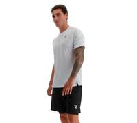 Macron Padel Prime CB Pablo T-Shirt SS Man Deep White/Silver Print Maillot de Jeu Hommes, Blanc, XXL