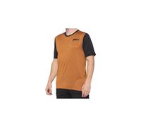 Maillot manches courtes 100 ridecamp terracota noir