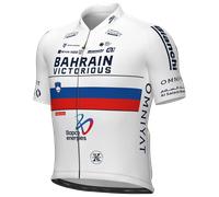 Maillot manches courtes BAHRAIN - VICTORIOUS Champion slovène 2026 blanc