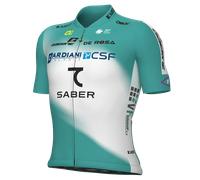 Maillot manches courtes Bardiani CSF 7 Saber 2026 Prime turquoise blanc - L