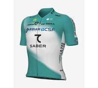 Maillot manches courtes Bardiani CSF 7 Saber 2026 Prime turquoise blanc - S