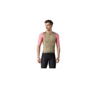 Maillot manches courtes castelli corretto vert rose homme