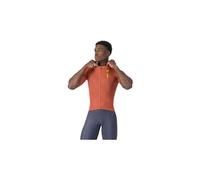 Maillot Castelli Drittone Logo manches courtes orange intense - L