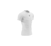 Maillot manches courtes compressport on off blanc homme