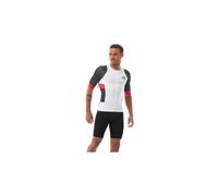Maillot manches courtes compressport stream blanc noir rouge homme