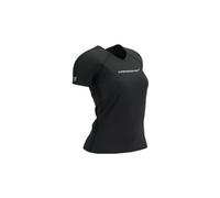 Maillot manches courtes compressport training logo noir femme