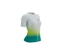 Maillot manches courtes compressport tri postural aero ss w blanc vert