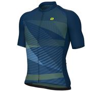 Maillot manches courtes Connect bleu/vert L