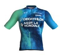 Maillot manches courtes DECATHLON AG2R LA MONDIALE 2024 bleu