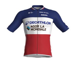 Maillot manches courtes DECATHLON AG2R LA MONDIALE Champion français 2024 blanc