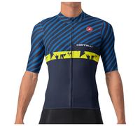 Maillot manches courtes Diagon bleu/jaune néon 2XL