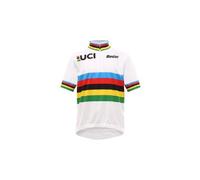 Santini Uci World Champion Short Sleeve Jersey Multicolore 13 Years Enfants